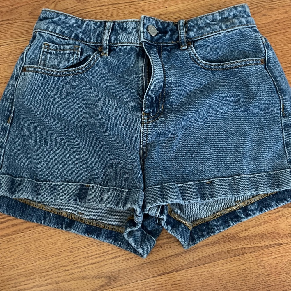 PacSun Blue Jean Shorts High-Waisted Cuffed